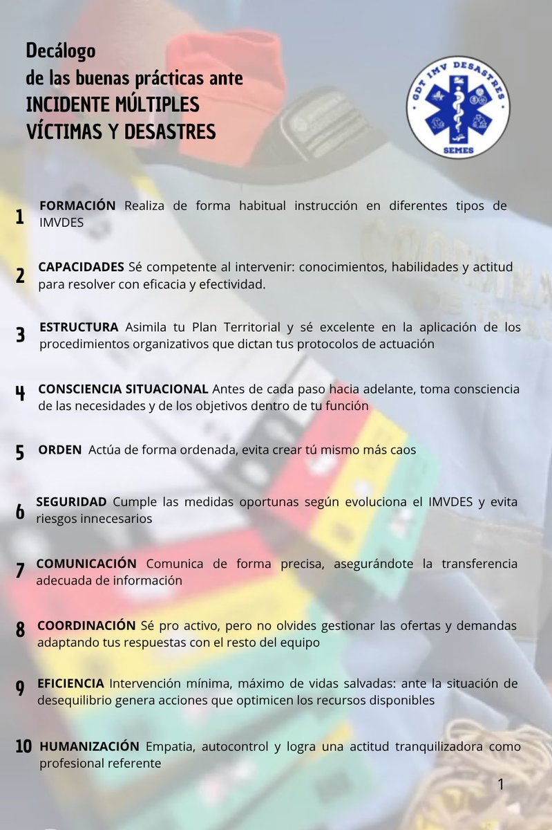 SEMES (@semes_) on Twitter photo 🚨 En situaciones de emergencias con múltiples víctimas y desastres, la preparación salva vidas.
Conoce el Decálogo de Buenas Prácticas ante IMVDES de <a href="/semes_imvdes/">SEMES_IMVDES</a>
👇 🚨 En situaciones de emergencias con múltiples víctimas y desastres, la preparación salva vidas.
Conoce el Decálogo de Buenas Prácticas ante IMVDES de <a href="/semes_imvdes/">SEMES_IMVDES</a>
👇