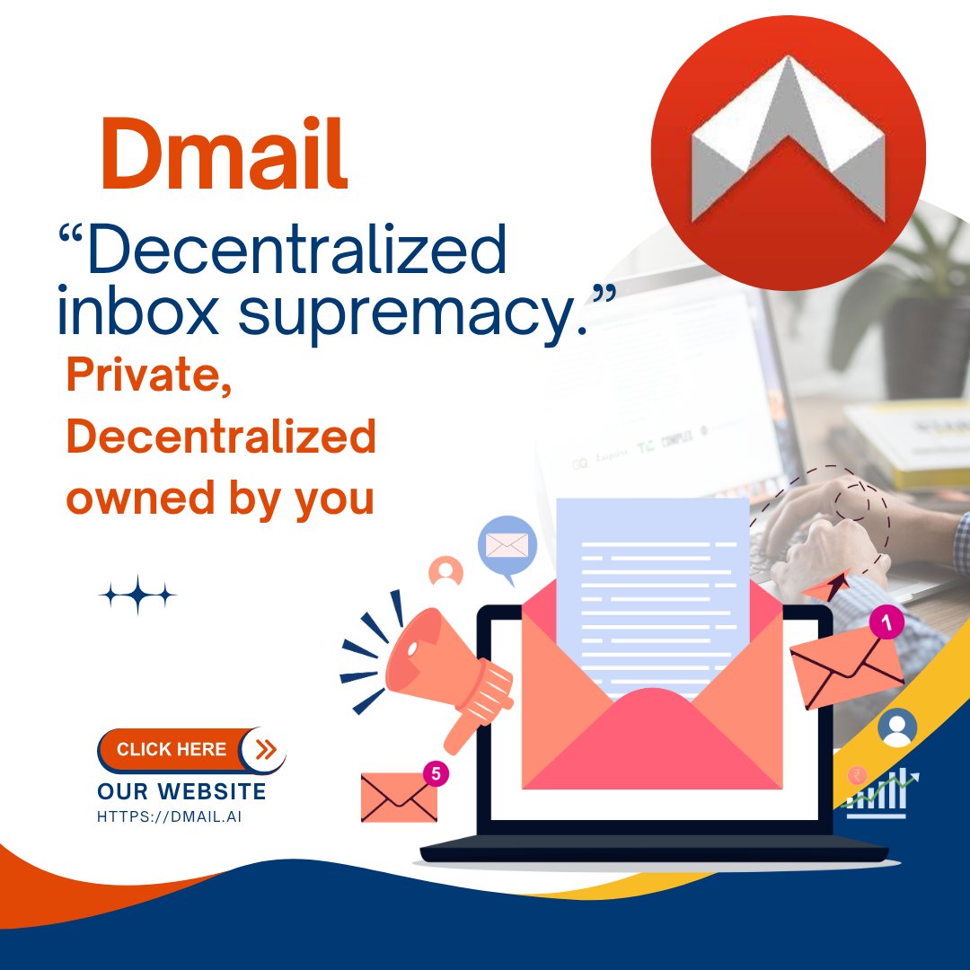 KobbaDennis's tweet image. Your inbox shouldn’t be a data farm.
Web2 emails = ads, trackers, and zero control.
@Dmailofficial
🔐 Dmail is built different —
– End-to-end encrypted
– Wallet-based login
– 100% decentralized

Say hello to inbox freedom.
🌐 dmail.ai
#DMAIL #Web3Mail #OwnYourInbox