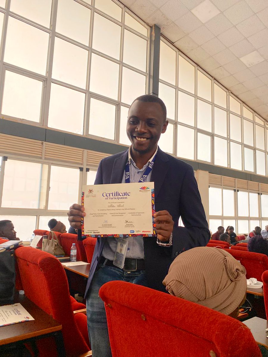 Davidmatovu1's tweet photo. Proud to represent @PPDAUganda in successfully completing and being certified in the Digital Literacy Training organized by @MoICT_Ug, @MultiChoiceGRP (Uganda), and facilitated by @BrainchldBurson.

Grateful for enhancing my digital skills through #ICTxMultiChoiceTraining. https://t.co/PlLZTQ9DM6