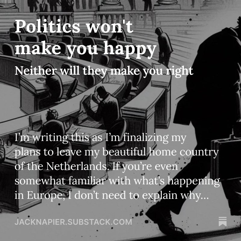Jack Napier (@jacknapiernot) on Twitter photo New Essay!
Read it here: jacknapier.substack.com/p/politics-won… New Essay!
Read it here: jacknapier.substack.com/p/politics-won…