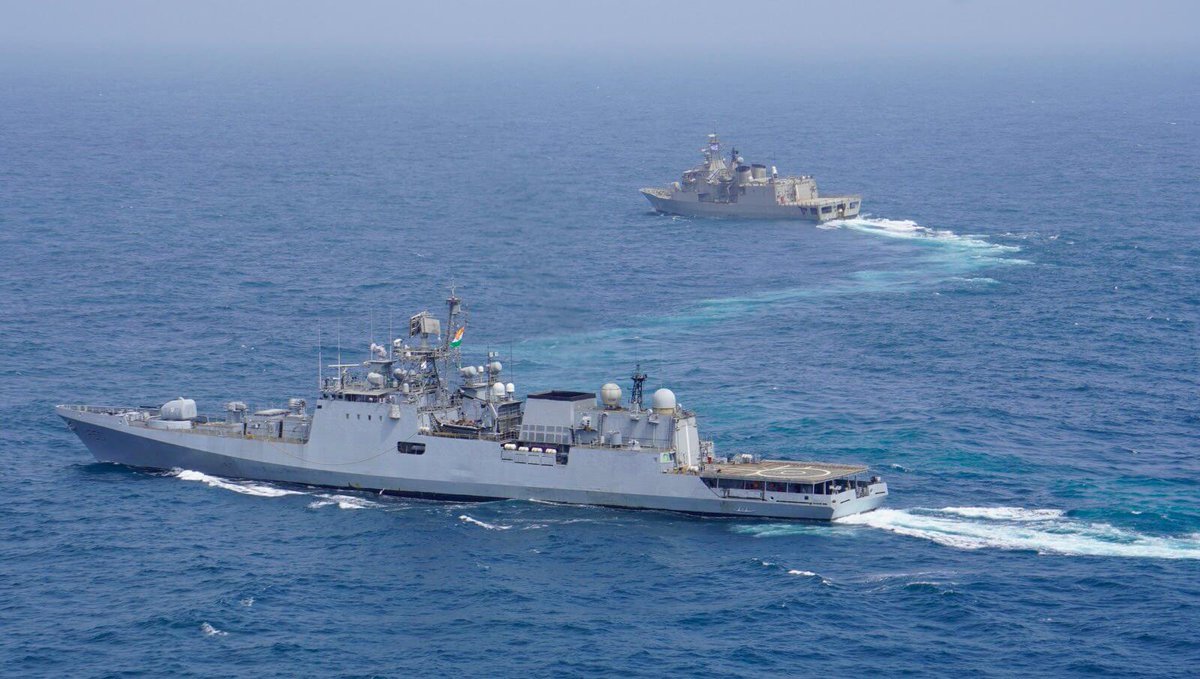 NavyGR's tweet image. 🇬🇷🤝🇮🇳⚓️
🌊 Συνεκπαίδευση PASSEX (Passing Exercise)
ΦΓ ΨΑΡΑ F-454🇬🇷 με
INS TARKASH F-50🇮🇳
την Πέμπτη 10/07.
@indiannavy
🔗hellenicnavy.gr/synekpaidefsi-…
#HellenicNavy #IndianNavy #Passex
#MaritimeCooperation
#BridgesOfFriendship