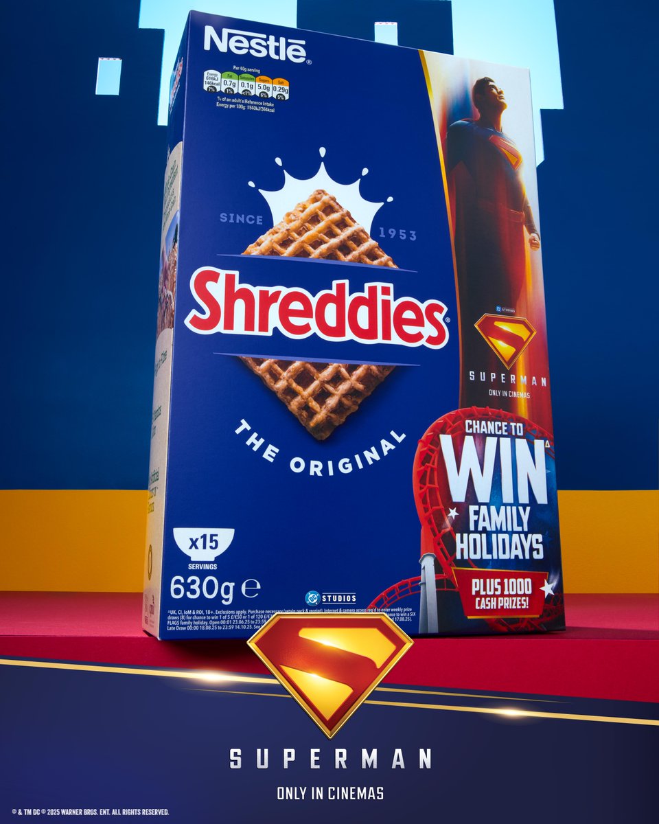 Kickstart your summer adventure with a limited edition box of Shreddies.

SEE #SUPERMAN IN CINEMAS NOW