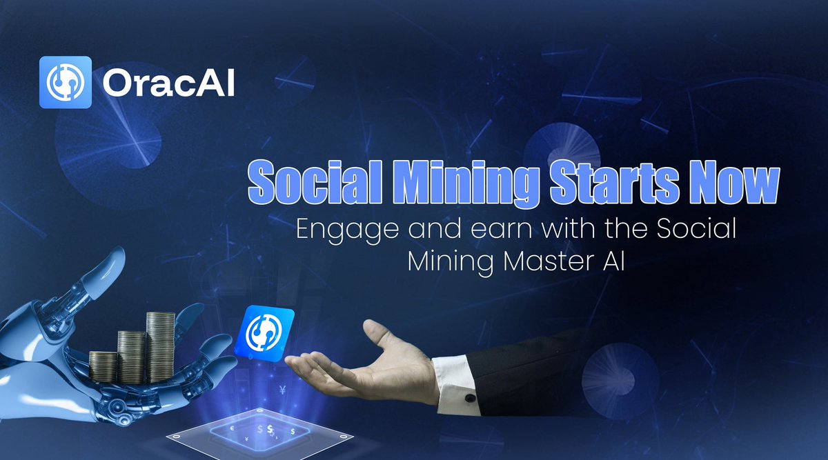 OracAIOfficial's tweet image. ❌No more likes without value. No more posts without payoff.
With OracAI’s Social Mining Master AI, every interaction becomes on-chain proof of influence—monetized in real time.
💬Engage smarter.
⚒️Mine social value.
💰Earn $ORAC as you grow.
#OracAI #SocialFi