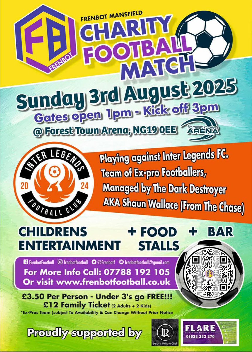 CraigFrench2's tweet image. Tickets on sale now ! DM is you wish to buy . @FrenbotF take on @interlegendsfc at the home ground of @AFCMansfield . Money raised will towards @DementiaUK , @JohneastwoodHos , @TheBHF and @SfhWard25