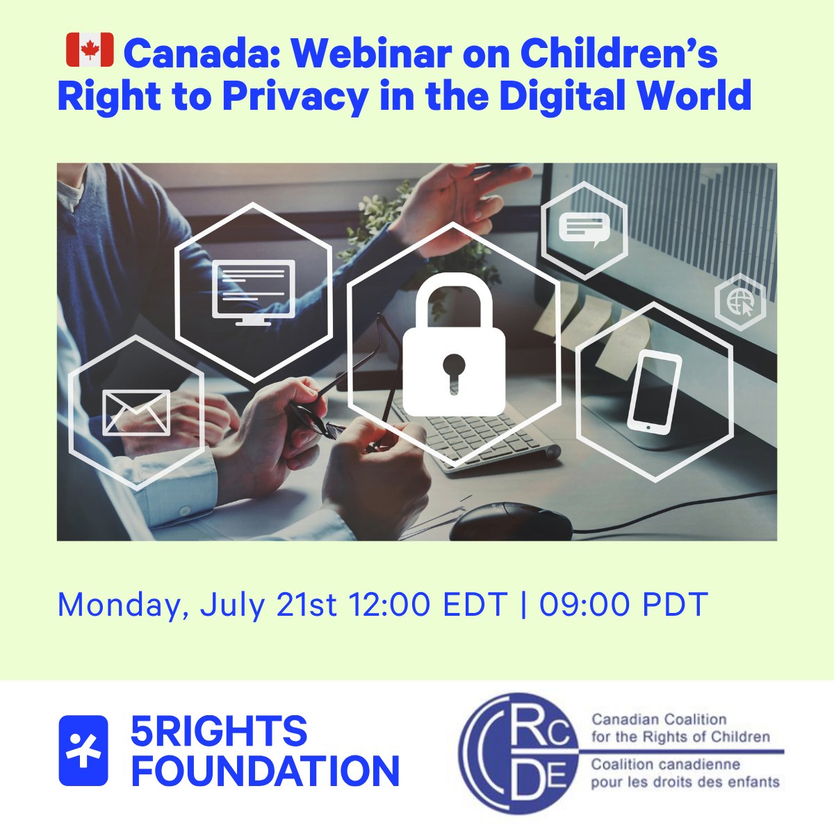 5RightsFound's tweet image. 🇨🇦 Join us and the @CCRC_CCDE for a webinar on children’s right to privacy in the digital world on Mon 21 July.
We’ll unpack how kids’ data is collected, shared & monetised - and why privacy matters.
docs.google.com/forms/d/e/1FAI…