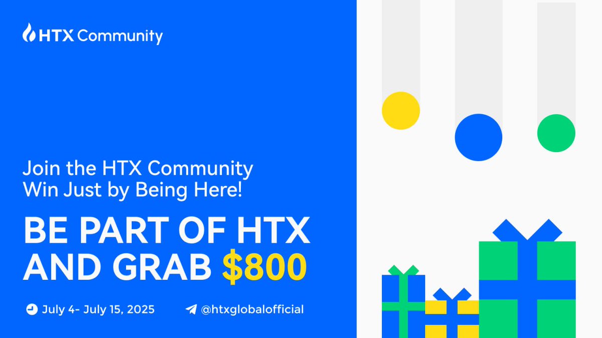 💎Complete simple tasks, become part of #HTX &amp; grab your chance to win $800!

 1⃣Follow @htx_global @htxcommunity
 2⃣RT+ tag 3 friends
3⃣Join Telegram: t.me/htxglobaloffic…
4⃣Sign up &amp; submit your UID: forms.gle/aLYPwMHz3ppUHd…

#HTX