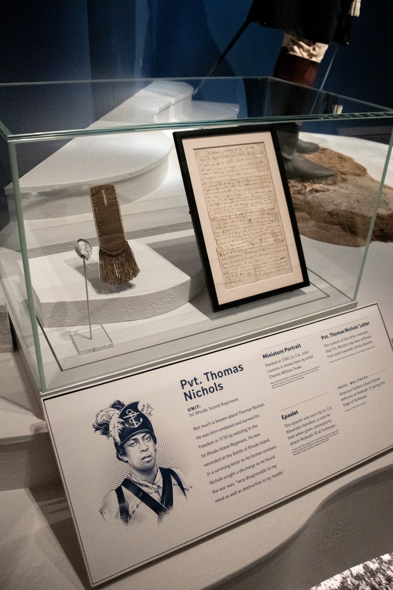 USArmyMuseum's tweet image. #OTD 1804 VP Aaron Burr fatally shot Alexander Hamilton in a duel. Years earlier, Hamilton led a bold bayonet assault at Yorktown that helped end the #RevolutionaryWar.
See his epaulet in CALL TO Arms: The Soldier and the Revolutionary War: thenmusa.org/exhibit/specia….