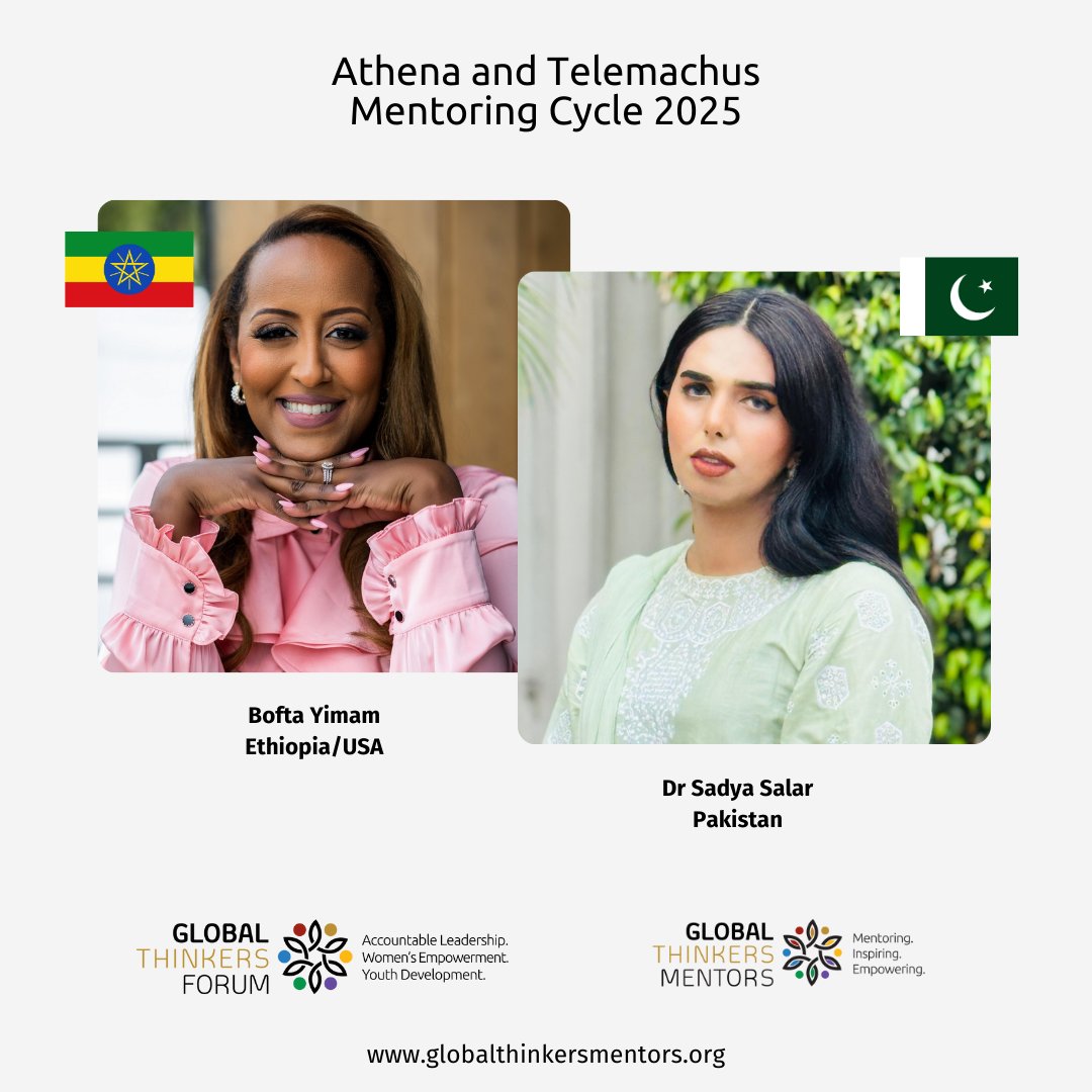 GTFMentoring's tweet image. We are excited to have among our mentees Dr Sadya Salar from #Pakistan. Her #mentor is @BoftaYimam, an #entrepreneur, award-winning journalist & founder of StoryLede®. As a #healthcare provider Sadya focuses on improving health services for transgender individuals. #GTF #sdgs