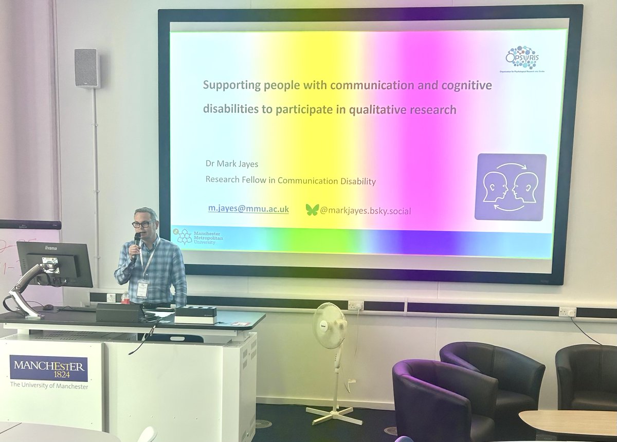 OPSYRIS1's tweet image. Huge thanks to Mark Jayes for an inspiring talk on supporting people with communication and cognitive disabilities in research. Essential insights for anyone committed to accessible research! 👏👏👏