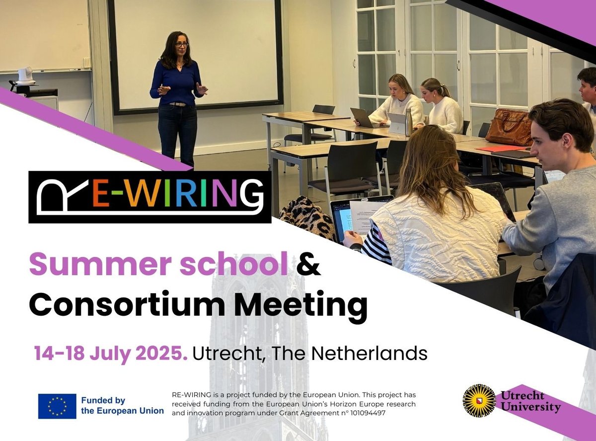 RE-WIRING 🇪🇺 (@rewiring_eu) on Twitter photo This July, the city of Utrecht will become a hub for cutting-edge  research and learning on gender equality as it welcomes participants of  the <a href="/REWIRING_EU/">RE-WIRING 🇪🇺</a>  Summer School and hosts a key Consortium Meeting for the RE-WIRING project  re-wiring.eu/2025/07/11/re-… This July, the city of Utrecht will become a hub for cutting-edge  research and learning on gender equality as it welcomes participants of  the <a href="/REWIRING_EU/">RE-WIRING 🇪🇺</a>  Summer School and hosts a key Consortium Meeting for the RE-WIRING project  re-wiring.eu/2025/07/11/re-…