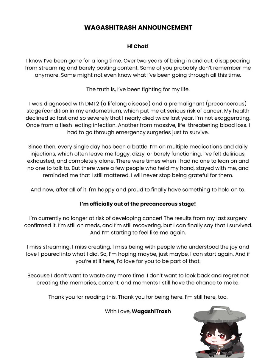 WagashiTrash's tweet image. 🖤🤍 Important Announcement 🖤🤍