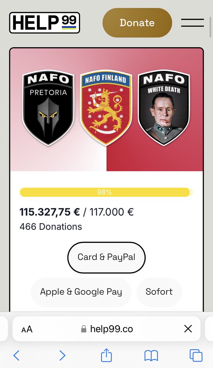 Joni Askola (@joni_askola) on Twitter photo Almost there! Less than €2k to go!
Let’s finish this!
Link in the comments:
🤝🏻🇺🇦 <a href="/askjussi/">Jussi Askola, CFA</a> <a href="/69thSB/">NAFO 69th Sniffing Brigade</a> Almost there! Less than €2k to go!
Let’s finish this!
Link in the comments:
🤝🏻🇺🇦 <a href="/askjussi/">Jussi Askola, CFA</a> <a href="/69thSB/">NAFO 69th Sniffing Brigade</a>