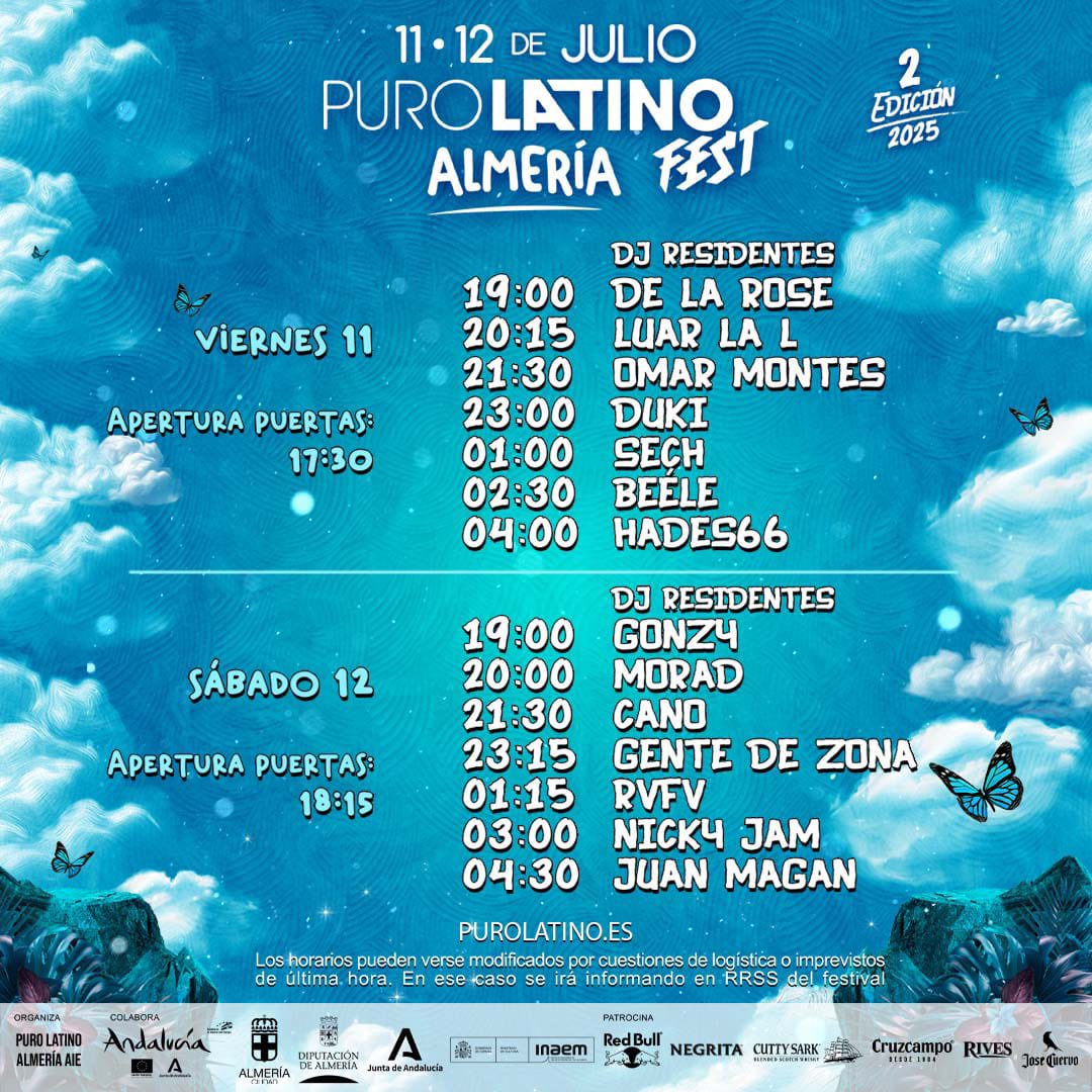 Almería Cultura (@culturalmeria) on Twitter photo 📢 Recuerda, ¡plan para hoy!
🎤 <a href="/PuroLatinoFest/">Puro Latino Oficial</a> (Horarios actualizados)
🎟️ purolatino.es
#AlmeriaEScultura <a href="/aytoalm/">Ayuntamiento de Almería</a> @windcruz 📢 Recuerda, ¡plan para hoy!
🎤 <a href="/PuroLatinoFest/">Puro Latino Oficial</a> (Horarios actualizados)
🎟️ purolatino.es
#AlmeriaEScultura <a href="/aytoalm/">Ayuntamiento de Almería</a> @windcruz