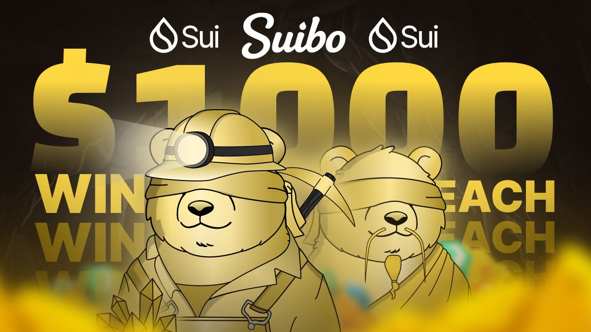 SuiboSui's tweet image. Find The Gold 1/1's 👑 WIN $1000 EACH 🤑
First SocialFi NFT Launching in 3 Hours ⌛️
20 WL + 5 FREE Airdrops 🪂
Await more BIG News Pre-Launch 🚀
Drop $SUI Wallet, rt & Tag a Friend 👇