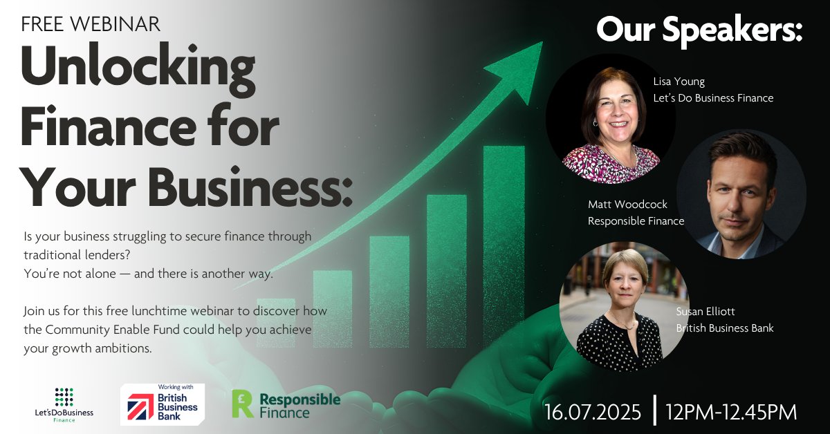 Struggling to secure business finance through the usual channels? There's a new solution designed specifically for businesses like yours.

📅 16th July 2025 
🕛 12pm- 12.45pm 
Online | Free

Register now:  hubs.la/Q03v_pbz0