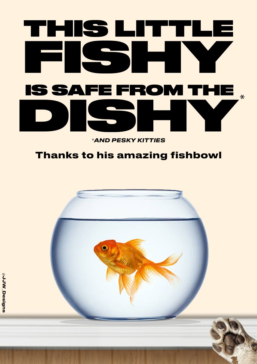 JJW Designs (@jjw_designs) on Twitter photo One Minute Brief of the Day: Create posters to advertise #FishTanks 🐟
Yes it's a bowl, but nothing saying you can't advertise a bowl
<a href="/OneMinuteBriefs/">One Minute Briefs ⏱️</a> #OneMinuteBrief #OMBle One Minute Brief of the Day: Create posters to advertise #FishTanks 🐟
Yes it's a bowl, but nothing saying you can't advertise a bowl
<a href="/OneMinuteBriefs/">One Minute Briefs ⏱️</a> #OneMinuteBrief #OMBle