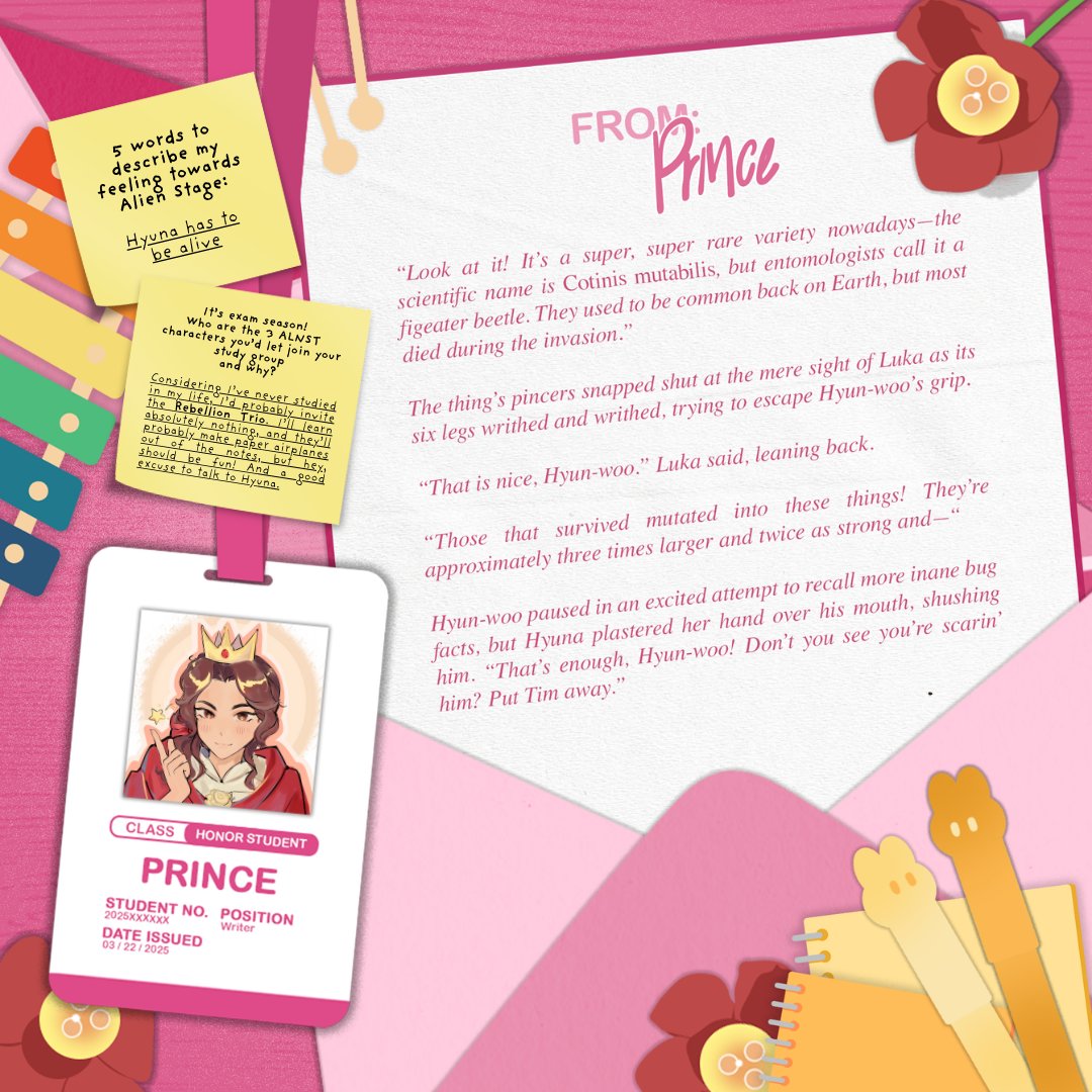 anakt_corp's tweet image. ౨ৎ WRITER: Prince ౨ৎ
Introducing writer, @priincekin!
Even if the trio will do more yapping and less studying, Prince believes in any excuse to talk to Hyuna and we support them for it!
#AfterSchool_ALNST