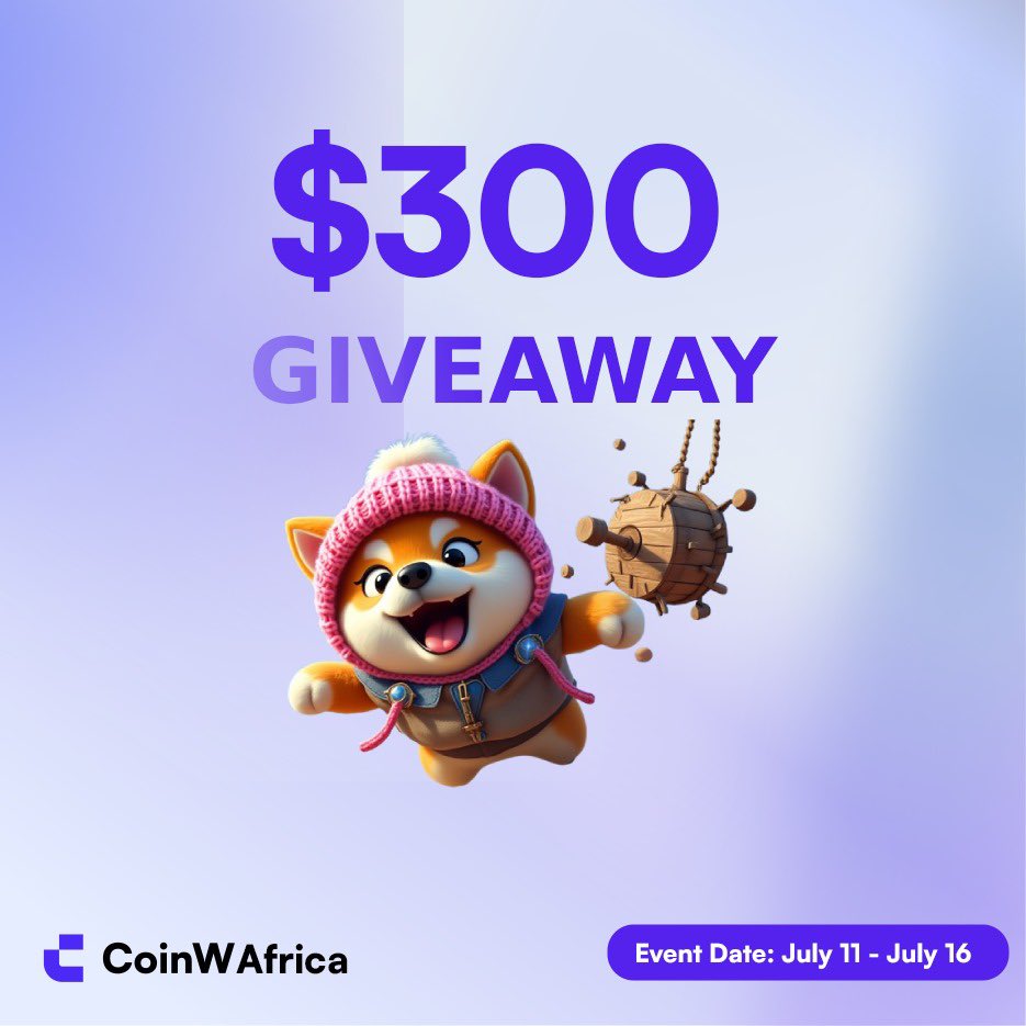 🚨 $300 GIVEAWAY 🚨

🎉 We’re giving away $300 in crypto rewards!
🔹 10 winners will split $50 USDT
🔹 5 winners will split $250 in futures bonuses

How to Enter:
1️⃣ Follow <a href="/CoinW_Africa/">CoinW Africa</a>
2️⃣ ❤️ Like &amp; 🔁 Retweet this post
3️⃣ 👯 Tag 3 friends

📅 Event runs July 11–16

Ready to