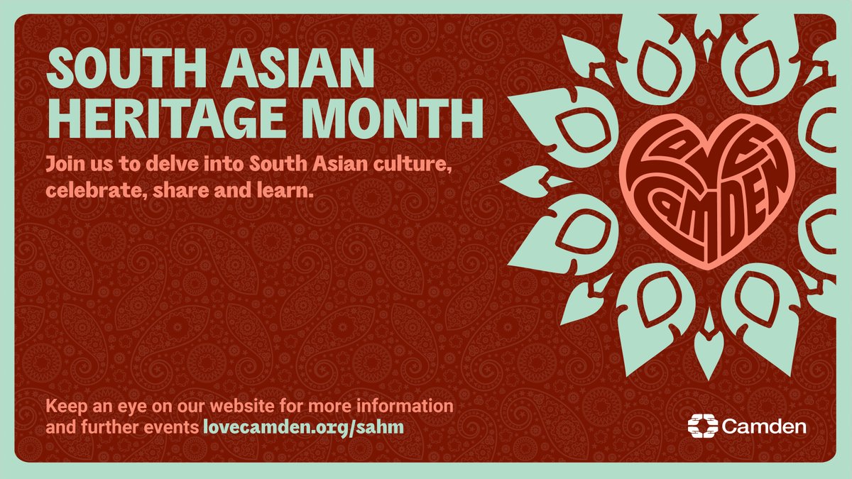 We are celebrating South Asian Heritage Month with an exciting programme of events to showcase the contributions and legacy made by South Asian cultures in the UK.

Visit lovecamden.org/picks/south-as… for the full programme.