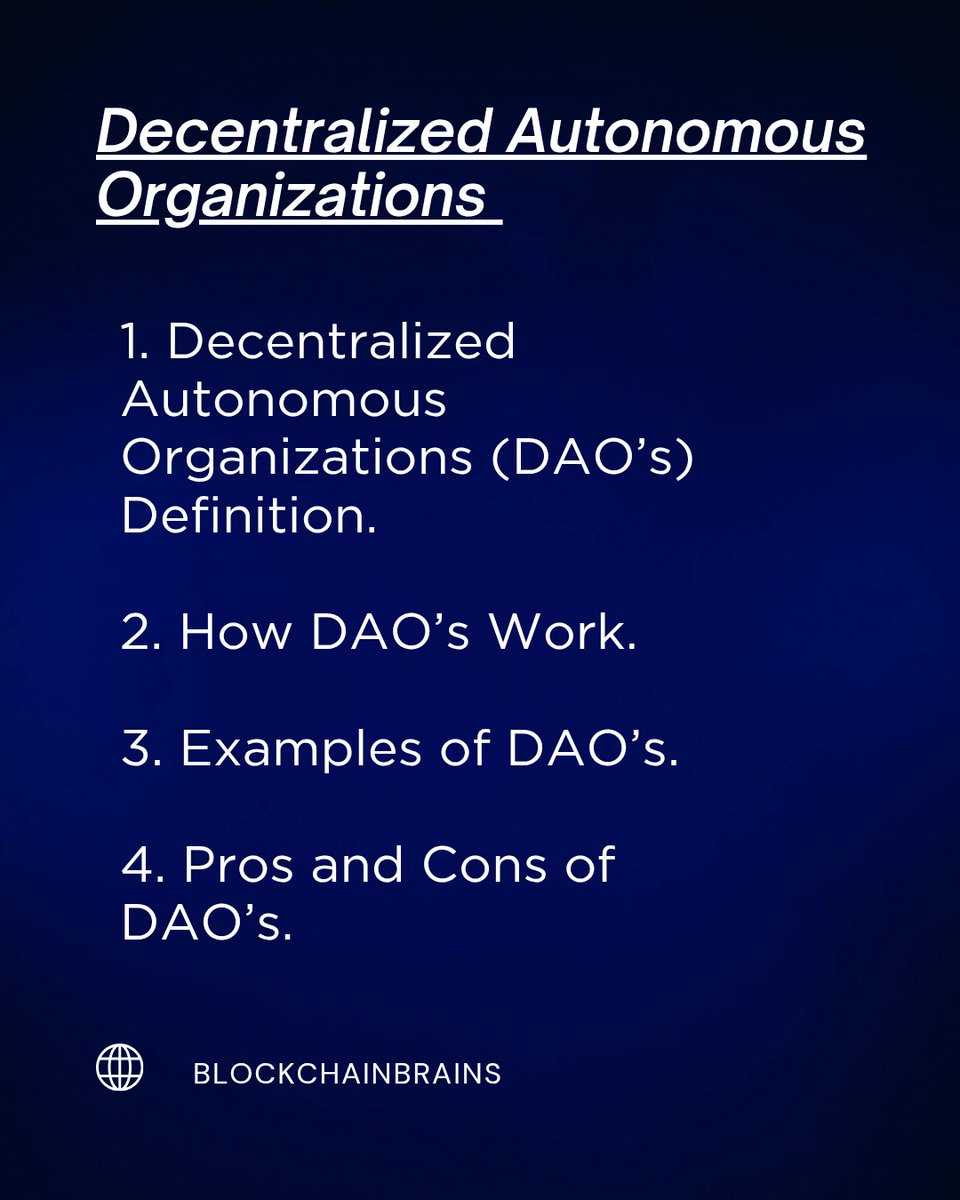 BrainsChain's tweet image. DAOs: Where Community Replaces CEOs 🧠💼
Discover how Decentralized Autonomous Organizations are flipping the script on traditional leadership and giving power back to the people. 

#DAO #blockchainbrains #Web3 #CryptoRevolution