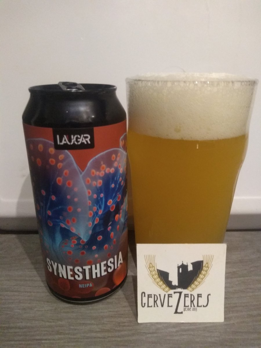 #BuenosDias 🌞 CerveZer@s. De <a href="/laugarbrewery/">Laugar</a>  ESPAÑA 🇪🇸 su #cerveza 🍺 SYNESTHESIA #neipa 6.2% #aroma a #mango #piña #bayas y #lima #Sabor #dulce #frutal #citrico y #amargo #salud 🍻 Buen #viernes para tod@s desde <a href="/CerveZeres/">CerveZeres</a>