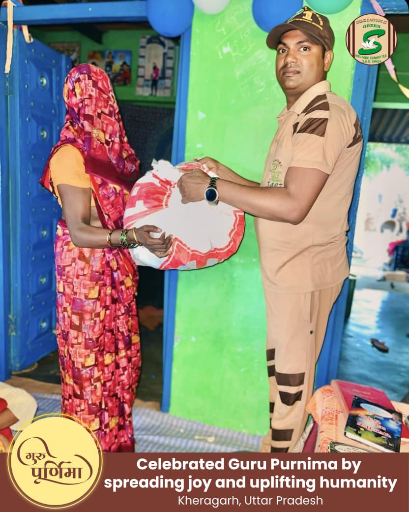 On the sacred day of #GuruPurnima, Shah Satnam Ji Green 'S' Welfare Committee volunteers turned devotion into action.

From placing water and feed for thirsty birds braving the summer heat, to distributing free grocery kits to struggling families, their kindness echoed the true