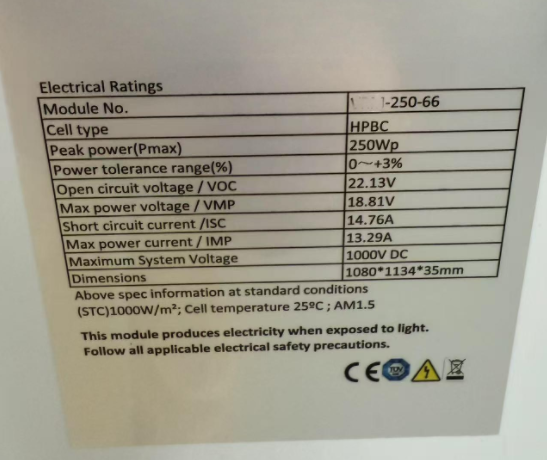 CiciLiu0311's tweet image. Introducing our custom 250W HPBC solar panels, now featuring TUV and CE certifications! 
Dimensions: 1134 * 1080 * 35mm

Come and join the renewable energy revolution!

Email: module@flagsun.com
WhatsApp&amp;amp;Number: +86 18168719306

#SolarEnergy #CustomSolar #HPBC #BackContact