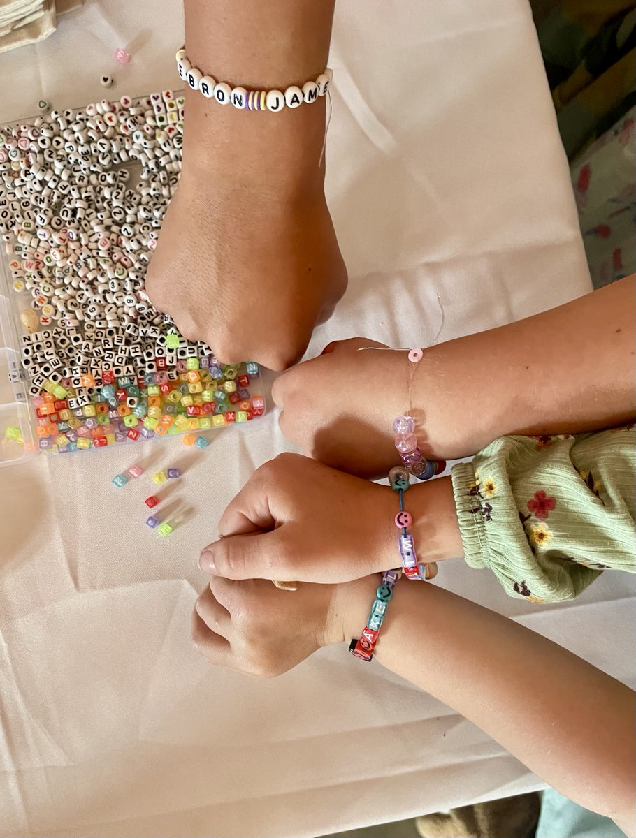We had a great time at Camp PHEver last week! This event gives children and teens with PKU a place to come together and enjoy a classic camp experience while staying on track with necessary diet restrictions. Check out the campers' great work at our bracelet-making station!
