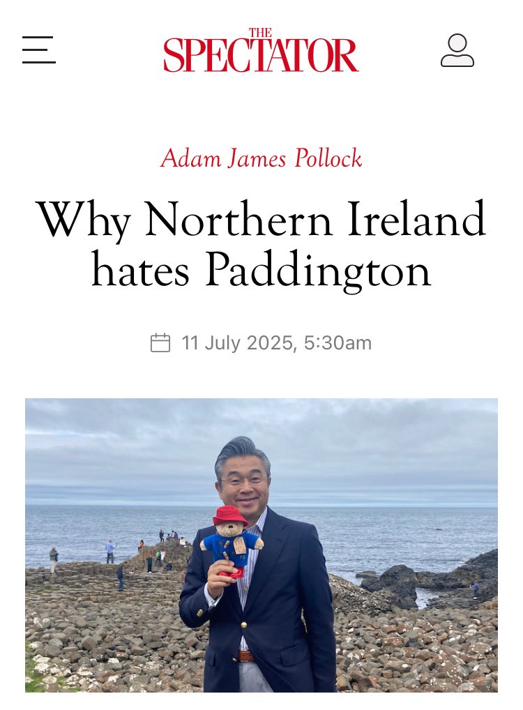 aIIegoricaI's tweet image. In Northern Ireland, “British Nationalism is vocal, unapologetic, militant, and right-wing. It does not appease, nor does it keep quiet about the problems it faces.”
This goes against everything Paddington stands for.
My latest for @spectator. Link below: