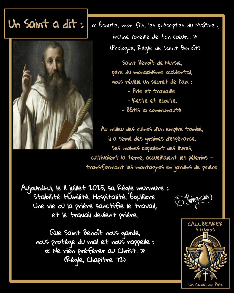 callbearer_fr's tweet photo. St. Benoît: Ora et Labora ✝️🙏
#SaintBenoît #SaintBenedict #OraEtLabora #VieMonastique #Callbearer_fr #CallbearerStudios https://t.co/WyzggVH8f0