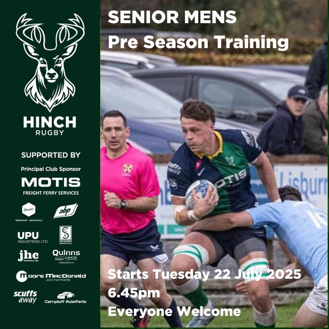 Ballynahinch RFC (@hinchrfc) on Twitter photo And just like that, S&C coaches up and down the country are rubbing their hands with glee ๐๐ฅต
๐๐ผ Pre season Returns for Senior Men
๐ค Everyone Welcome
๐ Starts Tues 22nd July 
โฐ 6.45pm start
#StagsUp ๐ฆ And just like that, S&C coaches up and down the country are rubbing their hands with glee ๐๐ฅต
๐๐ผ Pre season Returns for Senior Men
๐ค Everyone Welcome
๐ Starts Tues 22nd July 
โฐ 6.45pm start
#StagsUp ๐ฆ