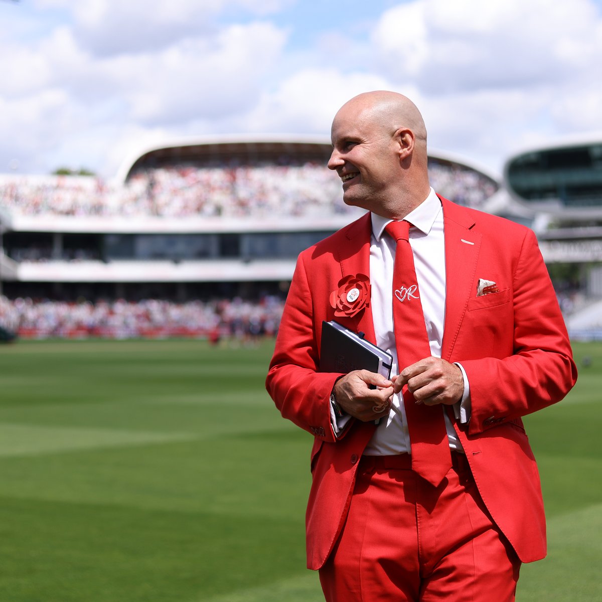 englandcricket's tweet photo. It's #RedForRuth Day at the @HomeOfCricket! 🔴

Please donate if you can to this amazing cause: https://t.co/kcvssvakyP

#RedForRuth2025 | #EnglandCricket https://t.co/FUpAvm0Bjy