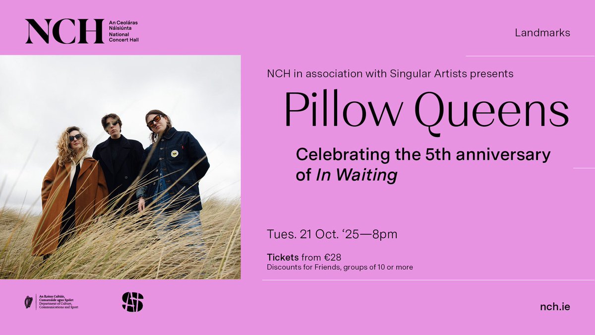 PillowQueens's tweet image. Our National Concert Hall show is now on sale! We can wait to go back in time and finally share a full live show of In Waiting with you x
nch.ie/all-events-lis…