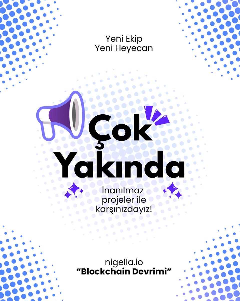 📅 Takvimlerinizi işaretleyin: 27 Temmuz
Yeni Nigella Chain ekibi olarak uzun süredir üzerinde titizlikle çalıştığımız önemli bir adımı kamuoyuyla paylaşmak için sabırsızlanıyoruz.
#BüyükGün #27Temmuz #NigellaChain #Kriptopara #coin #layer1 #nigella #kripto