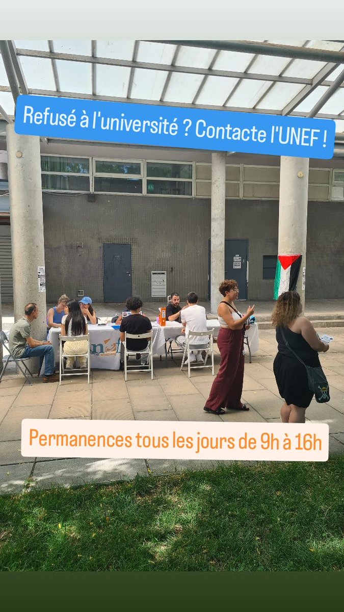 Refusé à l'université ? Contacte l'UNEF !

Nous tenons des permanences toute la semaine, de 9h à 16h, pour aider les étudiants refusés à contester leurs refus et à obtenir une place à l'université. Luttons tous contre la sélection !