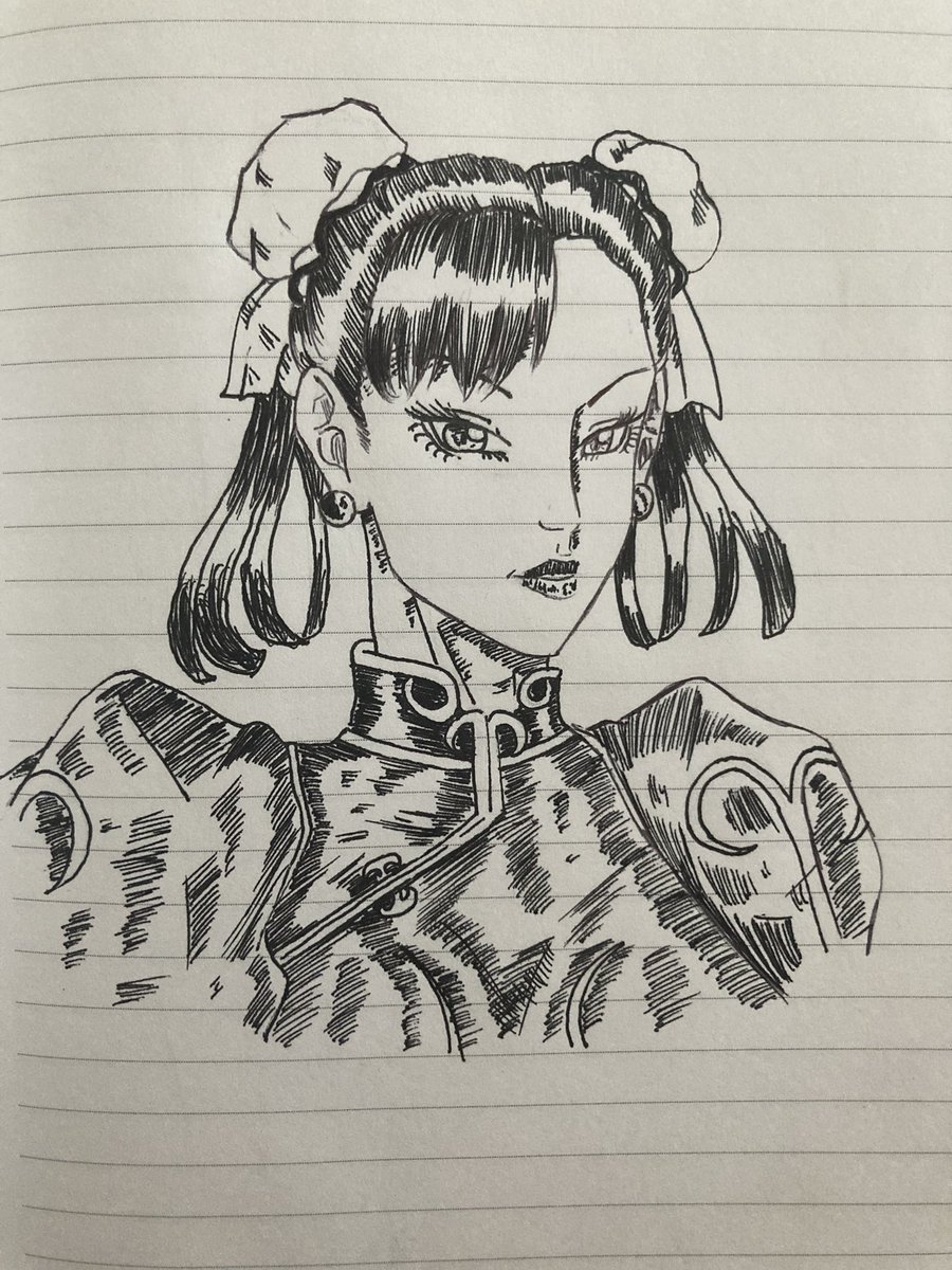 Im drawing to my notebook these days and here some Chun-Li for you