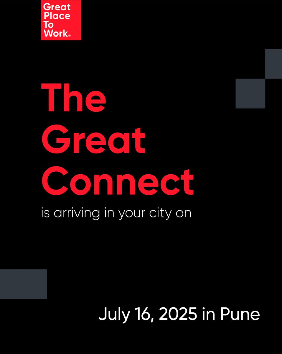 Pune, It's Your Turn to Experience The Great Connect!

On July 16, 2025, join us for an enriching session on "Leadership Behaviours that Drive Retention." Let's come together to build workplaces where trust, purpose, and performance thrive.

More updates are coming soon!