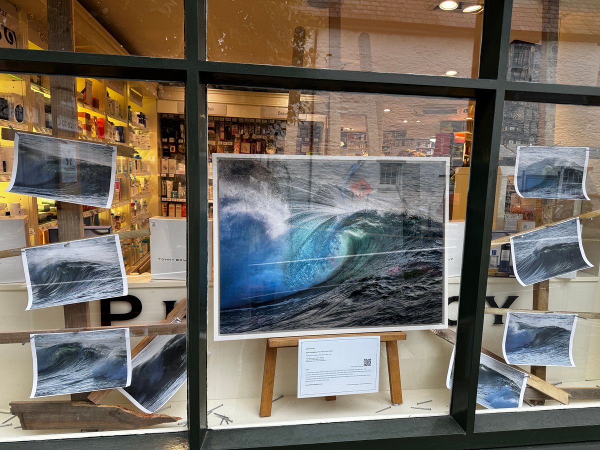 john_kinsale's tweet photo. “They say the ninth wave took her…”

Tonn Chlíodhna — a meditation on Irish myth, memory &amp; longing — now in the pharmacy window for #KinsaleArtsWeekend.

📍Part of the #WalkingGallery 
⸻ https://t.co/TzYE0MzUa2