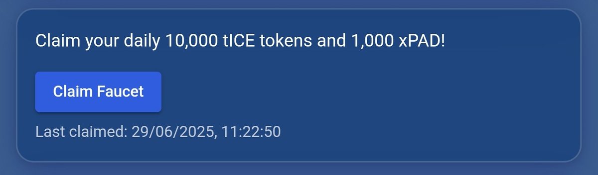 Today's daily social task verification code has been generated.

Twitter code: 9JAE6

Discord code has also been posted on our  discord server

🔗 discord.gg/FfHptYWHtp

Next code will be generated on 12/07/2025 by 09:00 AM UTC.

🧊testnet.blockpad.fun
