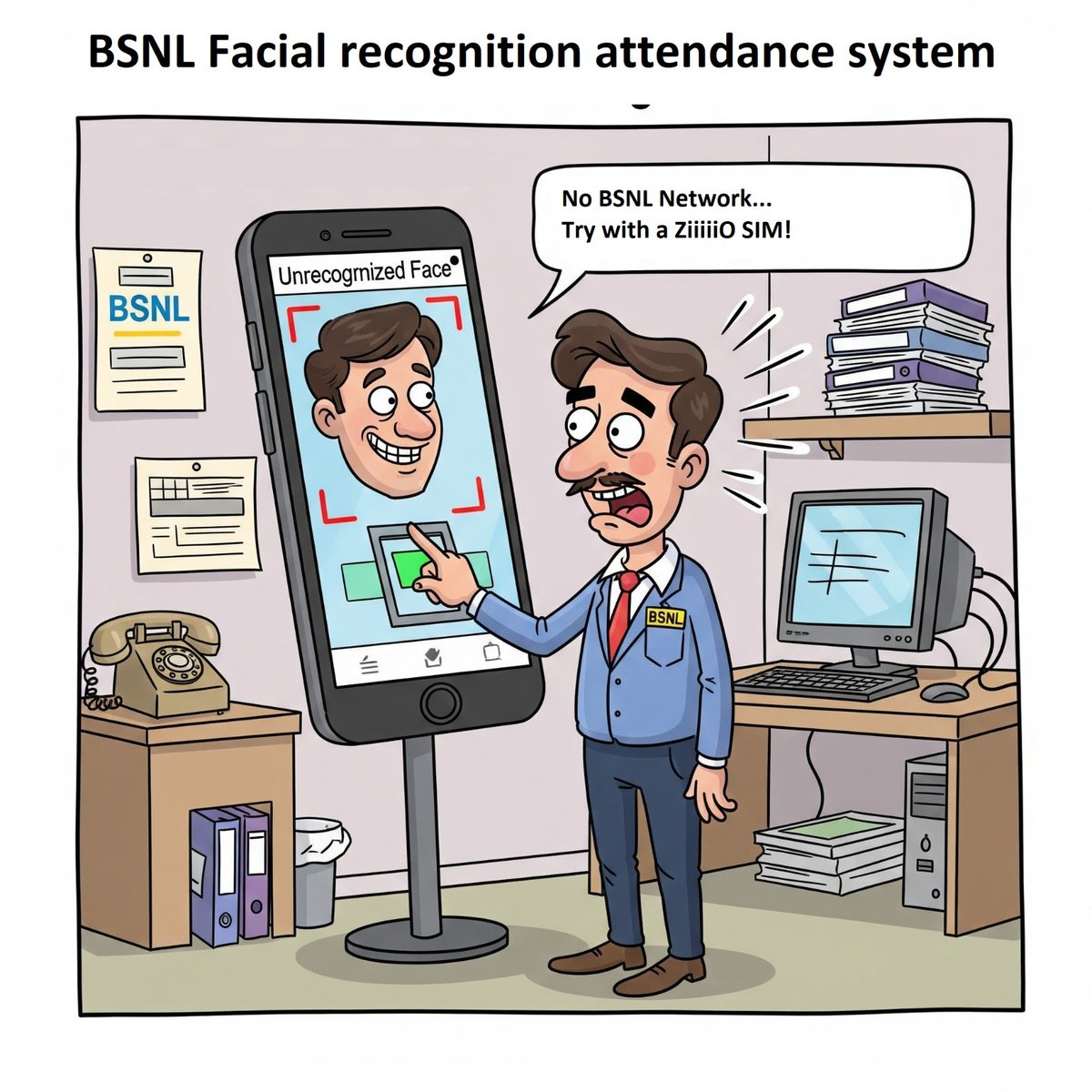 aigetoachq's tweet image. 📱 App launches galore—but BSNL’s network performance remains neglected.
😞 Employees are compelled to use private TSP SIMs just to access official apps.
⚠️ When failure strikes, blame will fall on staff… but who will hold leadership accountable?
🔍 It’s time to confront the…