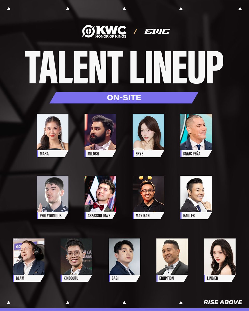 Every moment. Every teamfight. Every call. 🎙️

The talent lineup is set for the Honor of Kings World Cup at 2025 Esports World Cup and they're ready to bring the heat! 🔥
