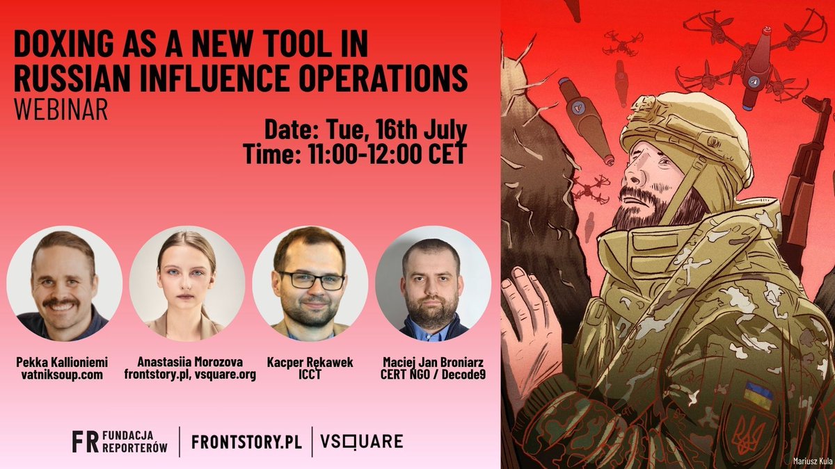 ICCT_TheHague's tweet image. 🔍 How does doxing become a tool of pro-Kremlin influence?
Join to ICCT’s @KacperRekawek & fellow experts from
@FRONTSTORY_PL @VSquare_Project unpack how doxing networks & tactics are used to attack activists and others across Europe.
➡️ Register here: buff.ly/hth0bFi