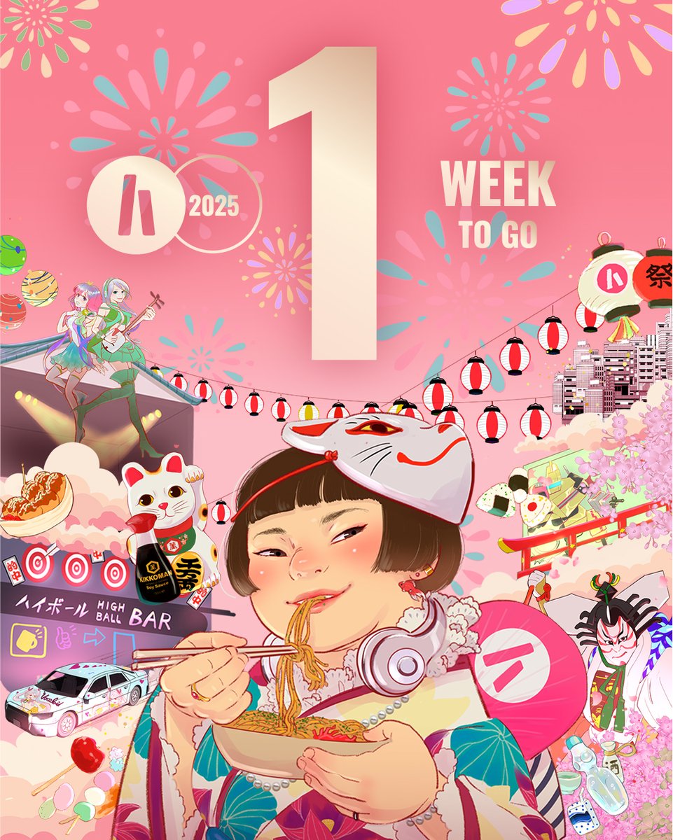 HYPERJAPANevent's tweet image. Just ONE WEEK to go until HYPER JAPAN Festival 2025🎉 Get ready for a weekend celebrating Japanese culture, food, music, anime, fashion, gaming, and more, all under one roof!
Don't forget to grab your ticket and see you soon!!
🎟️hyperjapan.co.uk/festival/