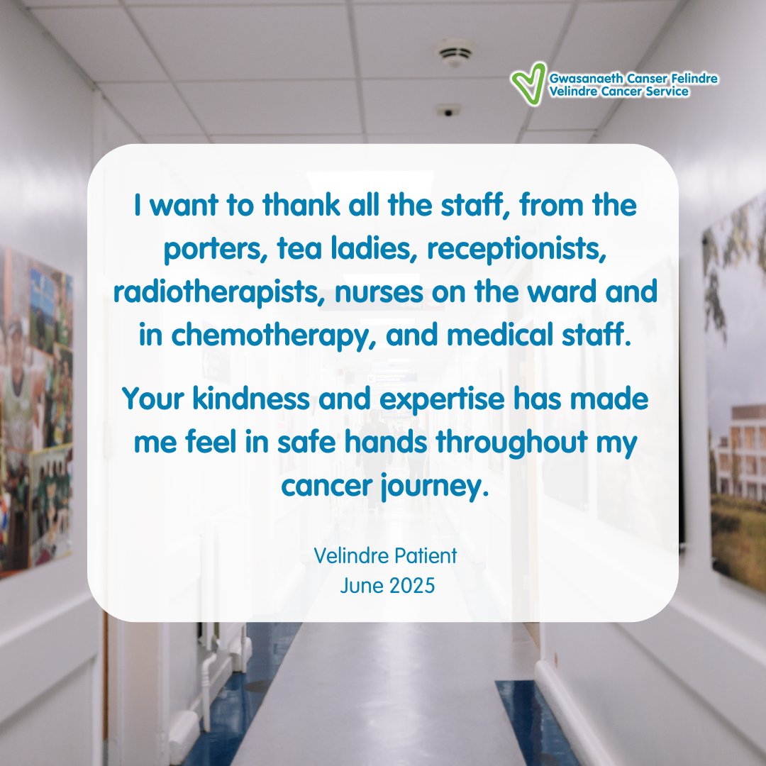 VelindreCS's tweet image. 💚 We publish our Wall of Thanks once a month to show our staff the messages of support from patients. 

Do you have something special to share with our staff? Comment below! 💬