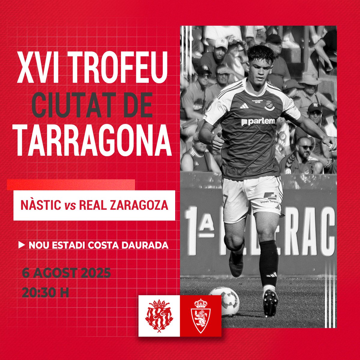 NÀSTIC DE TARRAGONA (@nastictarragona) on Twitter photo 🏆 Nàstic i <a href="/RealZaragoza/">Real Zaragoza</a> disputaran el XVI Trofeu Ciutat de Tarragona
⚽ El dimecres 6 d’agost, a les 20.30 h, al Nou Estadi Costa Daurada
ℹ️ lc.cx/PcRMUX
#FEtsdeFerro #PretemporadaGrana 🏆 Nàstic i <a href="/RealZaragoza/">Real Zaragoza</a> disputaran el XVI Trofeu Ciutat de Tarragona
⚽ El dimecres 6 d’agost, a les 20.30 h, al Nou Estadi Costa Daurada
ℹ️ lc.cx/PcRMUX
#FEtsdeFerro #PretemporadaGrana