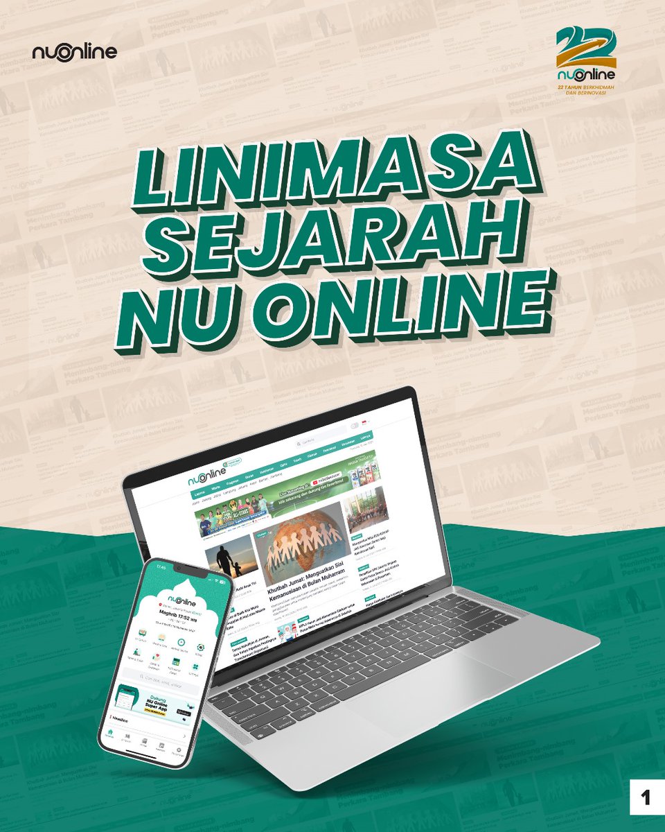 nu_online's tweet photo. NU Online saat ini genap berumur 22 tahun. Perjalanan khidmah selama 22 tahun bukanlah hal mudah. NU Online mengemban misi besar, antara lain meningkatkan literasi keislaman melalui konten digital dan menghadirkan NU Online Super App sebagai sahabat ibadah umat.

Udah pada tau belum sejarah dan perjalanan NU Online selama 22 tahun ini? 

#nahdlatululama