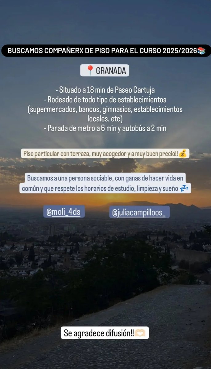 Compartan mi gente guapa!!💗 
#pisosgranada #pisosugr #cotilleosugr