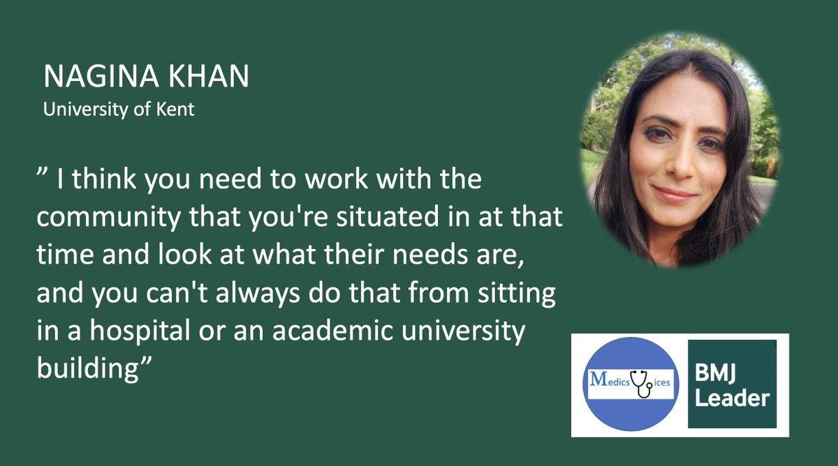 Editor (@medicsvoices) on Twitter photo You need to be out in the community…
<a href="/NIHRSPCR/">NIHR School for Primary Care Research</a> <a href="/BMJLeader/">BMJ Leader</a> <a href="/BMJMentalHealth/">BMJ Mental Health</a> <a href="/BioMedCentral/">BMC</a>
<a href="/ARC_KSS/">NIHR ARC Kent, Surrey and Sussex</a>
<a href="/FMLM_UK/">Faculty of Medical Leadership and Management</a>
<a href="/mountfordjames/">James Mountford 🇺🇦</a>
<a href="/NHSEmployers/">NHS Employers</a>
<a href="/CHSS_Kent/">CHSS</a>
<a href="/AiredaleNHSFT/">Airedale Hospital</a>
For the full interview, see: medicsvoices.com/nagina-khan-me… You need to be out in the community…
<a href="/NIHRSPCR/">NIHR School for Primary Care Research</a> <a href="/BMJLeader/">BMJ Leader</a> <a href="/BMJMentalHealth/">BMJ Mental Health</a> <a href="/BioMedCentral/">BMC</a>
<a href="/ARC_KSS/">NIHR ARC Kent, Surrey and Sussex</a>
<a href="/FMLM_UK/">Faculty of Medical Leadership and Management</a>
<a href="/mountfordjames/">James Mountford 🇺🇦</a>
<a href="/NHSEmployers/">NHS Employers</a>
<a href="/CHSS_Kent/">CHSS</a>
<a href="/AiredaleNHSFT/">Airedale Hospital</a>
For the full interview, see: medicsvoices.com/nagina-khan-me…