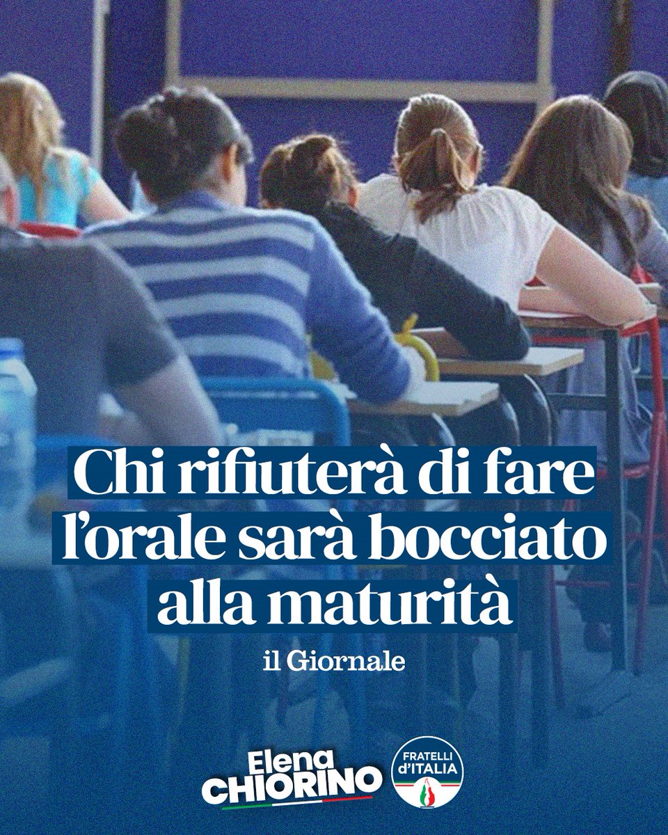 L’esame di Stato non si boicotta.

Fare scena muta o non presentarsi all'orale è una mancanza di rispetto verso la scuola, i docenti e i compagni.

Bene ha fatto il Governo Meloni a porre un argine all'ennesima moda.
Torniamo ad una Scuola del merito.