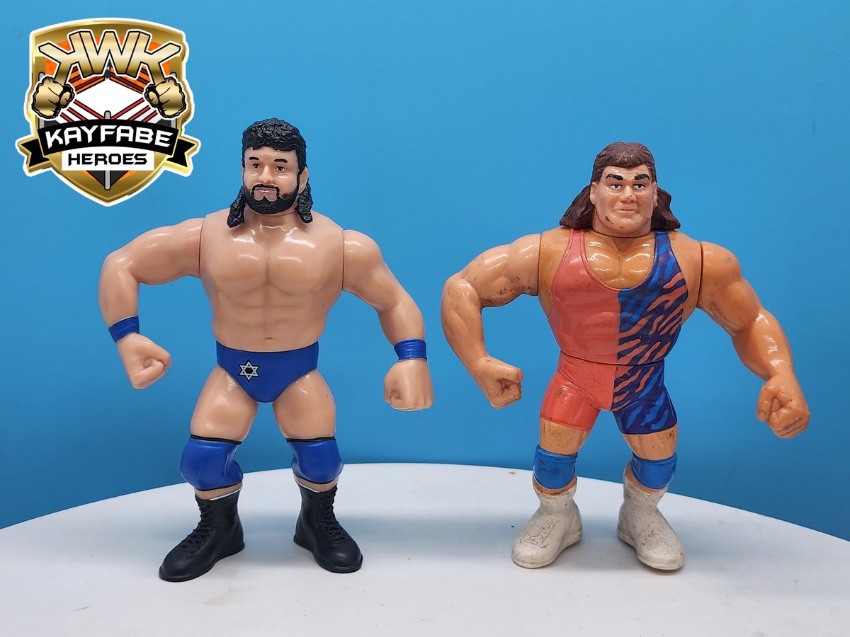 Barry Horowitz production samples got here! We nailed that classic Hasbro shine by smoothing the tooling. Back handprints will be added to the final. Side-by-side shot with Hasbro Scott Steiner, looks perfect in any Hasbro collection! <a href="/sirpaul64/">The Kyle Peterson</a> &amp; <a href="/thefigheel/">Fig Heel</a> reviews soon!
